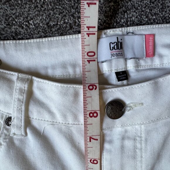 CAbi Slimmie Skinny White Jeans Women’s - Sz 6 - #5088 - Picture 6 of 9